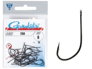 Фото Крючки Gamakatsu F314 HOOKS BLACK разм. 06 25шт.