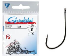 Фото Крючки Gamakatsu F314 HOOKS BLACK разм. 10 25шт.