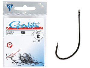 Фото Крючки Gamakatsu F314 HOOKS BLACK разм. 12 25шт.