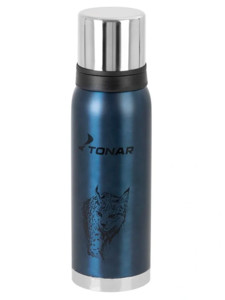 Термос TONAR 1200ML с ситечком Рысь синий (HS.TM-055S-BL)