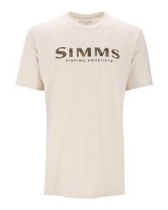 Фото Футболка Simms Simms Shroud Fill Logo T-Shirt, Natural, L