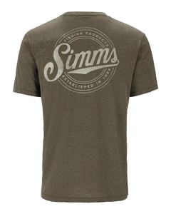 Фото Футболка Simms Circle Lockup T-Shirt, Military Heather, S