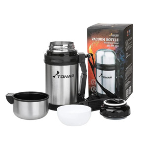 Фото Термос TONAR 1500ML (дополн.пласт.чашка,скл.ручка, ремень) (HS.TM-012)