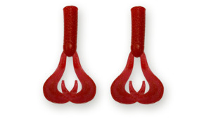 Фото Хвост для бактейла Miuras Mouse Big, 42гр, цвет: красный с блест, 2шт