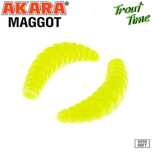 Фото Силиконовая приманка Akara Trout Time MAGGOT 1,6 Cheese (10 шт)