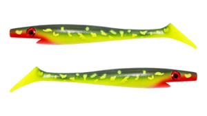Фото Силиконовая приманка Strike Pro Pig Shad Jr, Hot Pike 2шт SP-172C#KG2