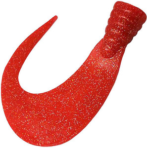 Хвост Big Sickle Tail твистерный Большой серп 12см 20г крас  блест 2шт
