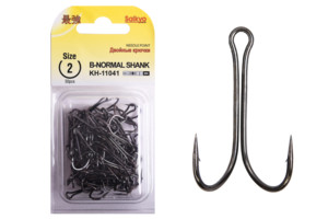 Фото Крючки Saikyo двойн.Normal Shank KH-11041 № 2 BN (50шт)