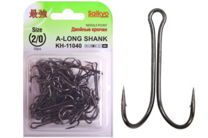 Фото Крючки Saikyo двойн.Long Shank KH-11040 BN № 2/0 (50шт)