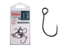 Фото Крючки Saikyo SSBL075-BN IN-LINE EYE BARBLESS №1 (8 шт.)