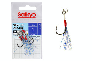 Фото Крючки Saikyo SSA SINGLE ASSIST №1 (4 шт)