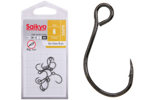 Фото Крючки Saikyo SS075-BN IN-LINE EYE №6 (10 шт.)