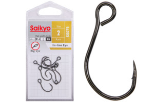 Фото Крючки Saikyo SS075-BN IN-LINE EYE №2 (8 шт.)