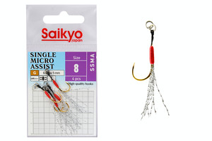 Фото Крючки Saikyo SSMA SINGLE MICRO ASSIST №8 (4 шт)
