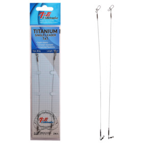 Поводок Ushiwaka Titanium Single UTS11504, 1х1, 4кг/15см, 2шт