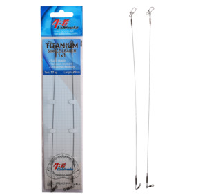 Фото Поводок Ushiwaka Titanium Single UTS12017, 1х1, 17кг/20см, 2шт