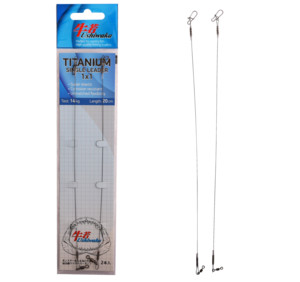 Фото Поводок Ushiwaka Titanium Single UTS12014, 1х1, 14кг/20см, 2шт