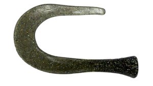 Фото Хвост силиконовый для Guppie Jr 9см 3,4гр, хризолит с блестками 4шт