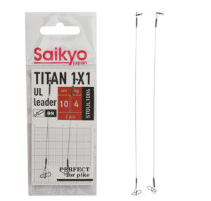 Поводок Saikyo Titan 1x1 UL STOUL1004, 4кг/10см, 2шт