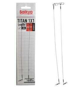 Поводок Saikyo Titan 1x1 STO2517, 17кг/25см, 2шт