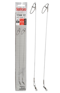 Поводок Saikyo Titan 1x1 Jerk №1 STOJ13030, 30кг/30см, 2шт