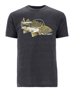Фото Футболка Simms Spring Flow T-Shirt, Charcoal Heather, S