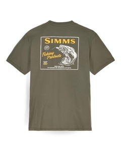 Фото Футболка Simms Locals Bass Shop T-Shirt, Loden, XXL