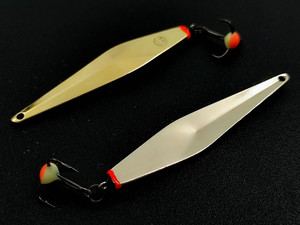 Фото Блесна Ромбодротик 58мм 7г подвес латунь-мельх