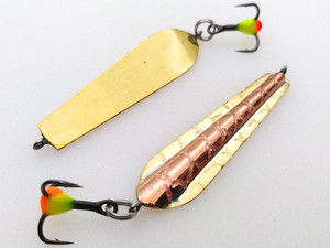 Фото Зимняя блесна ПРОКЛАДКА Y ХЭВИ подвес 40мм латунь-медь