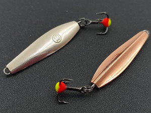 Фото Зимняя блесна MF Ice "ККМ-2" подвес 37мм,3.8г мельхиор-медь