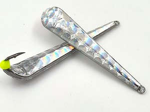 Фото Зимняя блесна литая Гвоздь Широкий ХЭВИ гологp S, впай 40мм, 4.3 гр