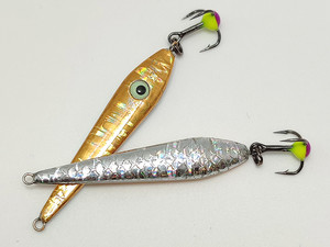 Фото Зимняя блесна литая Merc 45 ЛАЙТ гологр SG1 с глазом подвес 5,7 гр