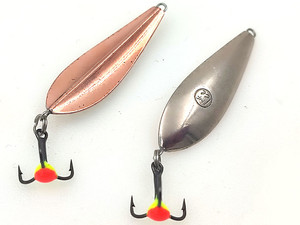 Фото Блесна зимняя MF Ice Сафоша подвес 36мм 3,2г серебро-медь