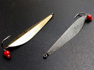 Фото Зимняя блесна Маралистик90 VV Широкий 50мм впай латунь