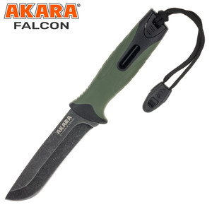 Фото Нож Akara Falcon 120 mm сталь 3Cr13 с огнивом и компасом AK-FLC-120