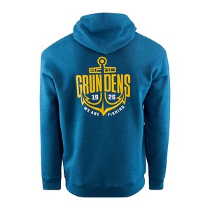 Фото Толстовка Grundens Displacement DWR Hoodie, Anchor Navy Heather, M