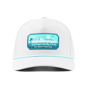 Фото Кепка Grundens Skiffscript Vented Hat, Silver, One Size