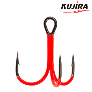 Фото Крючки Kujira серия 536 тройник с покрытием RED 536-BNR-10-F10