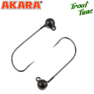 Фото Форелевая джиг-головка Akara Trout Time Шар вол Bla 3ш JTRW-03-4-BL-F3