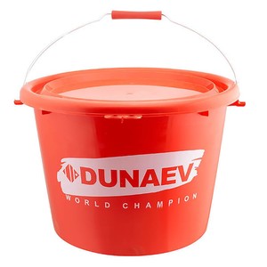 Фото Ведро для прикормки DUNAEV красное 17 л. с крышкой