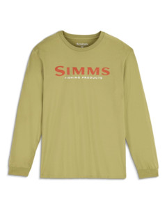 Фото Футболка Simms Logo LS Shirt, Tent Green, XXL