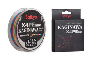 Шнур Saikyo KAGINAWA X4PE 150m, мультиколор #1 (0,165mm), 6,8kg