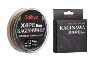 Шнур Saikyo KAGINAWA X4PE 150m, мультиколор #1.2 (0,185mm), 8,2kg