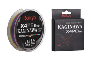 Шнур Saikyo KAGINAWA X4PE 150m, мультиколор #1.5 (0,205mm), 9,1kg