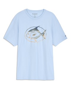 Фото Футболка Simms Salt Catch T-Shirt, Sky Blue, XL