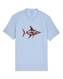 Фото Футболка Simms Abstract Salt T-Shirt, Sky Blue, XL