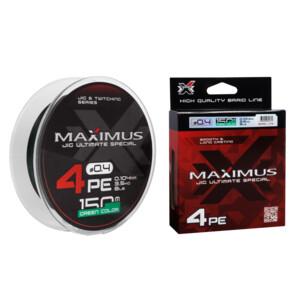 Шнур Maximus 4PE 150m, зеленый #1 (0,165mm), 7,2kg