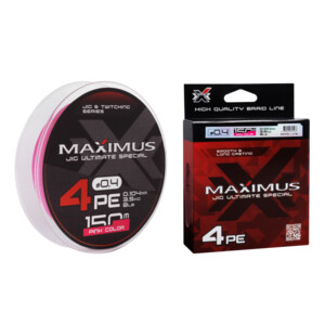 Шнур Maximus 4PE 150m, розовый #1 (0,165mm), 7,2kg