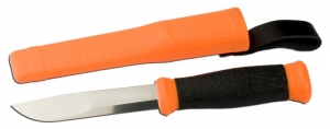 Фото Нож рыбака Mora 2000 с ножнами оранжевый