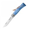 Изображение Нож Opinel №7 Trekking, нерж. сталь, кожаный темляк, голубой 001441